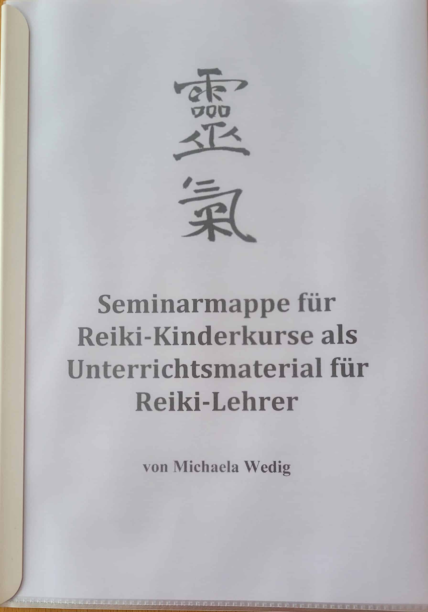 Seminarmappe für Reiki-Kinderkurse als Unterrichtsmaterial für Reiki-Lehrer